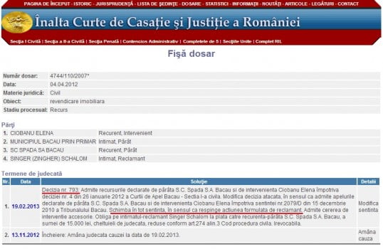 Decizie 793 - ICCJ - Spada SA