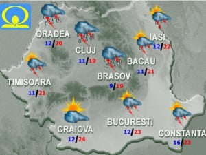 Romania temperaturi