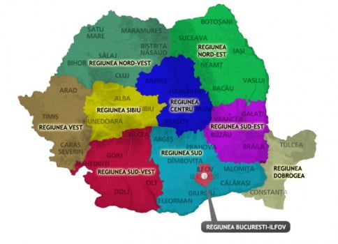 Harta regionalizare, varianta PSD