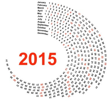 calendar 2015 - zile libere