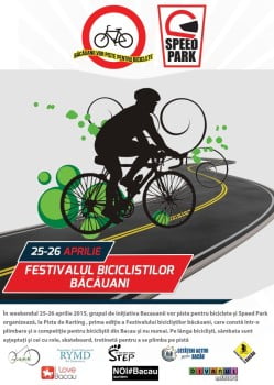 afis Festivalul biciclistilor bacauani