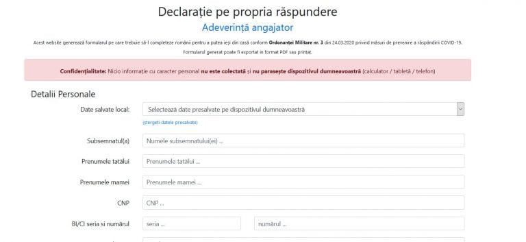 declaratie