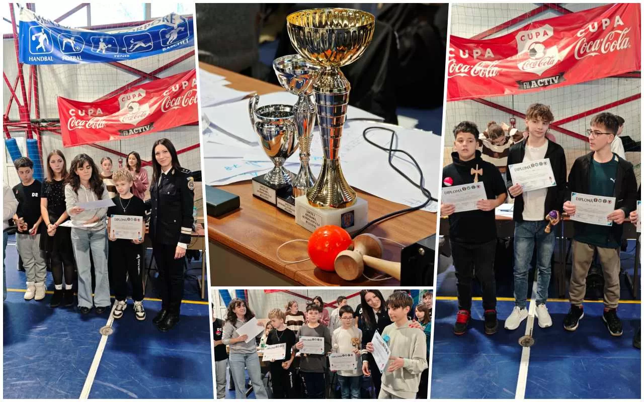 Școala altfel: concurs de kendama organizat de polițiști, promovând fair-play și camaraderie împotriva bullyingului