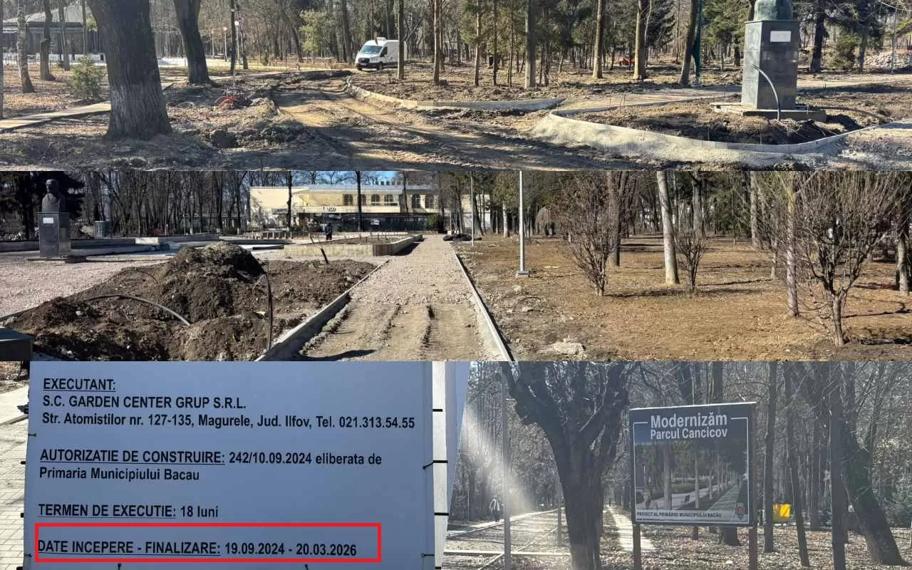 Deschiderea Parcului Cancicov, planificată pentru 20 martie, se amână din cauza lucrărilor incomplete, care sunt la peste 50%.