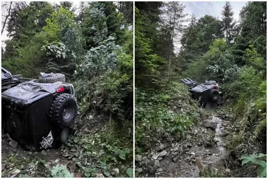 accident masina rasturnata