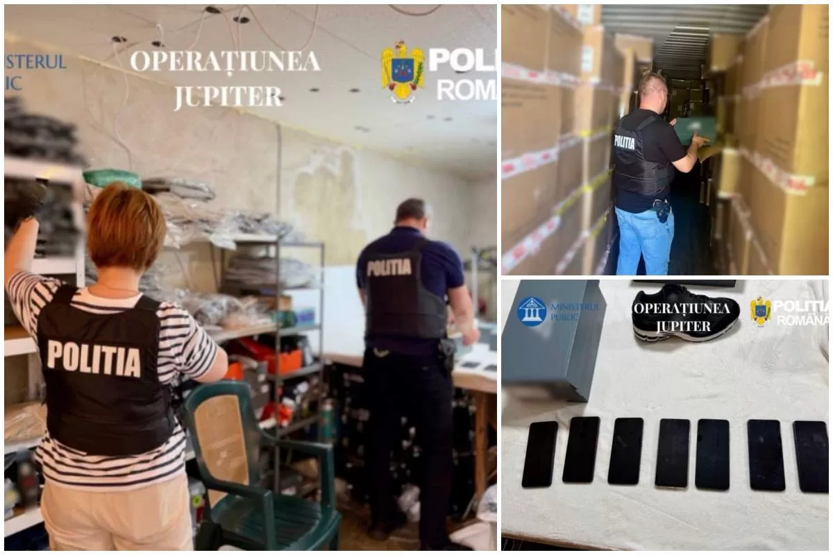 Percheziții în municipiul Bacău: peste 5.000 de produse suspectate că sunt contrafăcute și 20.000 de lei, ridicate de polițiști