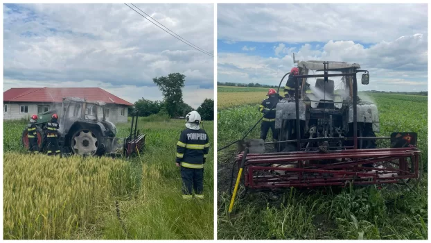 tractor incendiu