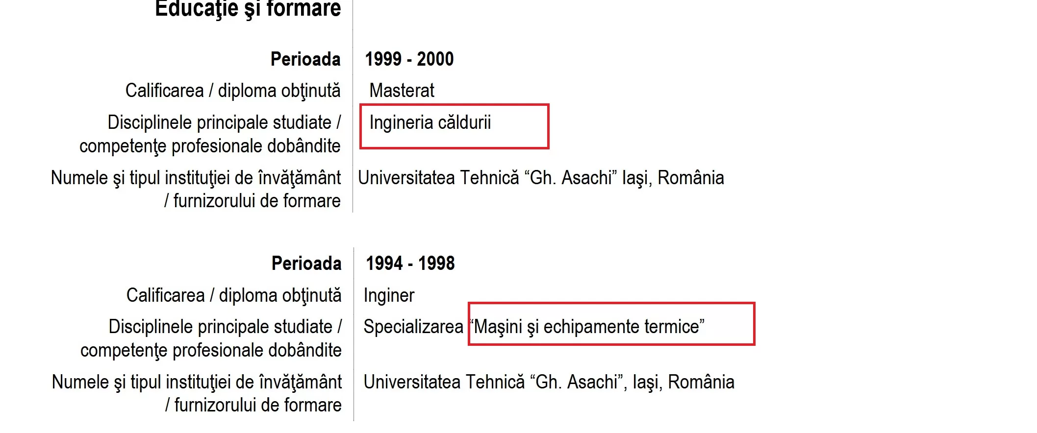 cv miroseanu