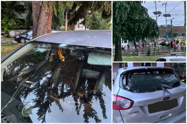 masina politist vandalizata